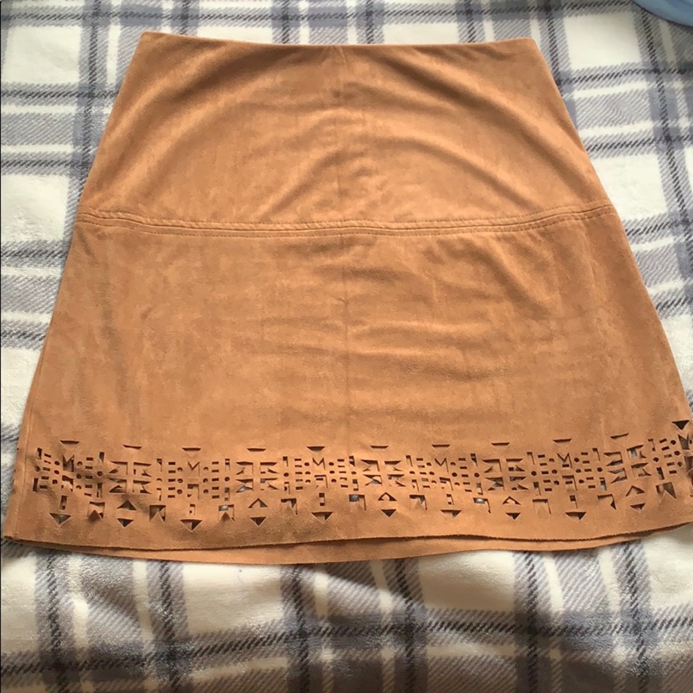 Brown velvet skirt